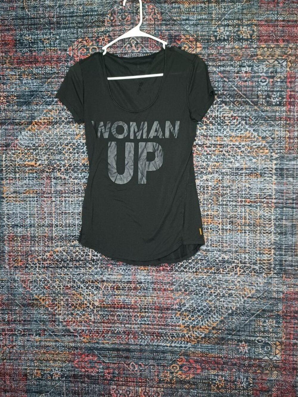 LUCY womens solid charcoal scoop neck Woman Up athletic top XS EUC